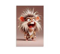 XMHMYHZJ The Animal Is A Hissing, Teeth-bared, Bristling Monkey Wall Art Mural Modern Decoration Hanging Art Poster 12x18inch(30x45cm)