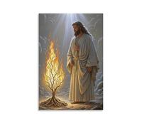 XMHMYHZJ The Burning Bush, Moses before Flames, Divine Light, Symbolist Mystical Style Wall Art Mural Modern Decoration Hanging Art Poster 20x30inch(50x75cm)