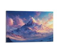 XMHMYHZJ The Grandeur of A Snow Capped Mountain with Peaks Touching The Sky Wall Art Mural Modern Decoration Hanging Art Poster 16x24inch(40x60cm)