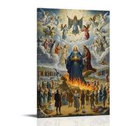 XMHMYHZJ The Last Judgment, Souls Rising And Falling, Apocalyptic Grandeur, Hieronymus Boschinspired Wall Art Mural Modern Decoration Hanging Art Poster 24x36inch(60x90cm)