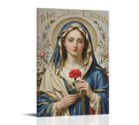 XMHMYHZJ The Madonna of The Carnation, Red Flower Symbolizing Love, Northern Detail Wall Art Mural Modern Decoration Hanging Art Poster 20x30inch(50x75cm)