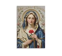 XMHMYHZJ The Madonna of The Carnation, Red Flower Symbolizing Love, Northern Detail Wall Art Mural Modern Decoration Hanging Art Poster 08x12inch(20x30cm)