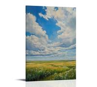 XMHMYHZJ The Vastness of The Prairie An Oil Canvas of Endless Grasslands And A Big Sky Wall Art Mural Modern Decoration Hanging Art Poster 12x18inch(30x45cm)