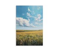 XMHMYHZJ The Vastness of The Prairie An Oil Canvas of Endless Grasslands And A Big Sky Wall Art Mural Modern Decoration Hanging Art Poster 08x12inch(20x30cm)