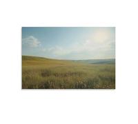XMHMYHZJ The Vastness of The Prairie with Endless Grasslands And A Big Sky Wall Art Mural Modern Decoration Hanging Art Poster 24x36inch(60x90cm)