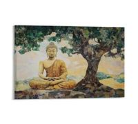 XMHMYHZJ UIFTK9 Buddhism Poster Buddha Statue in Peaceful Medi Wall Art Mural Modern Decoration Hanging Art Poster 20x30inch(50x75cm)