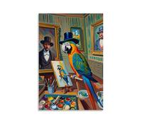 XMHMYHZJ Vibrant Parrot Artist's Studio Wall Decoration Wall Art Mural Modern Decoration Hanging Art Poster 16x24inch(40x60cm)