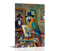 XMHMYHZJ Vibrant Parrot Artist's Studio Wall Decoration Wall Art Mural Modern Decoration Hanging Art Poster 08x12inch(20x30cm)