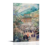 XMHMYHZJ VNOJT5 Buddhism Poster Vibrant Scene of A Buddhist Wall Art Mural Modern Decoration Hanging Art Poster 24x36inch(60x90cm)