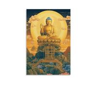 XMHMYHZJ WR68AV Buddhism Poster Buddhist Festival Buddha's Wall Art Mural Modern Decoration Hanging Art Poster 20x30inch(50x75cm)