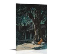 XMHMYHZJ WZLRNY Buddhism Poster Buddhist Lecture with A Monk Wall Art Mural Modern Decoration Hanging Art Poster 16x24inch(40x60cm)