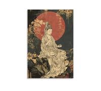 XMHMYHZJ XAFPTN Buddhism Poster Guanyin Bodhisattva in A Moder Wall Art Mural Modern Decoration Hanging Art Poster 08x12inch(20x30cm)