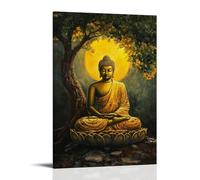 XMHMYHZJ XRCY12 Buddhism Poster Buddha Statue in Peaceful Medi Wall Art Mural Modern Decoration Hanging Art Poster 16x24inch(40x60cm)