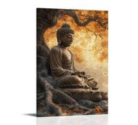 XMHMYHZJ YCDMD9 Buddhism Poster Buddha Statue in Peaceful Medi Wall Art Mural Modern Decoration Hanging Art Poster 16x24inch(40x60cm)