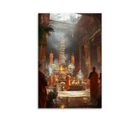 XMHMYHZJ YCN5F0 Buddhism Poster Temple Event Wall Art Mural Modern Decoration Hanging Art Poster 08x12inch(20x30cm)