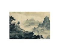XMHMYHZJ YY4G0W Buddhism Poster Arhat in A Contemplative Pose Wall Art Mural Modern Decoration Hanging Art Poster 16x24inch(40x60cm)