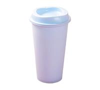 Xmiral 475ml Reusable Plastic Tumblers with Lids Large Color Changing Cups for Adults Kids Women | Tall Iced Cold Drinking Cute Tumbler Cup Vintage Mug Set (Blue, A)