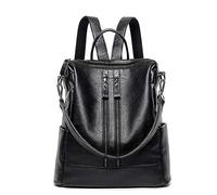 Xmiral Backpack Women Versatile College Style Sequin Bag Large Capacity Casual Travel Messenger Bags Shoulder Handbags School bags(Black)