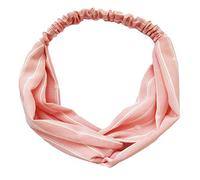 Xmiral Boho Floral Twist Knot Headband Elastic Wrap Turban Hair Band Yoga Sports Ladies(Pink)
