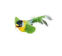 Xmiral Cat Toy Bird Interactive Chirping Flapping Flying Simulation Sparrow Shaking Go Dog (Green, One Size)