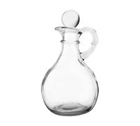 Xmiral Glass Oil And Vinegar Cruets; 8oz Round Dispensers/Salad Dressing Bottles With Stoppers Vegetable Bottle (White, One Size)