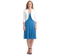 Xmiral Suit Coat Women Solid Color Short Collarless Blazer Mini Office Work Jacket Winter Cardigans Quilted Jacket Long Sleeve Oversized Sweat Jacket(White,S)