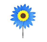 Xmiral Sunflower Garden Wind Decoration Windmill De Outdoor Patio Large (Blue, One Size)