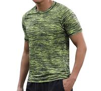Xmiral T-Shirt Men's Casual Breathable T-Shirt with Round Collar and Quick Drying Clothes Cut Shirt for Men Summer Top Blouse(Green,8XL)