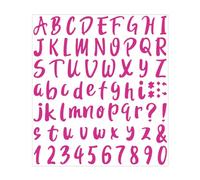 Xmiral Wedding Birthday Numbers Letters Name Stickers Self Adhesive Mailbox Decal Alphabet Outdoor Signs 4 Emblems (Pink, One Size)