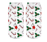 Xmiral Women Christmas Socks 3D Cartoon Funny Crazy Cute Novelty Print Ankle Stockings 6(G)