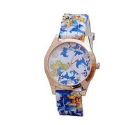 Xmirla Wrist Watch Silicone Printed Band Design Women Girl Quartz Watches No waterproof (B)