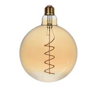 Xmivrlux Oversized LED Vintage Filament Edison Light Bulb,Giant Globe Shape | Large Decorative Bulb, Amber Glass 2200K Warm White, Dimmable 6W(60W Eq), E26 Base, Perfect for Pendent,Ceiling & Floor lamps