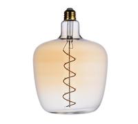 Xmivrlux Oversized LED Vintage Filament Edison Light Bulbs, Giant T Shape | Large Decorative Bulb, Amber Glass 2200K Warm White, Dimmable 6W(60W Eq), E26 Base, Perfect for Pendent,Ceiling & Floor lamps
