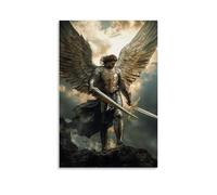 XMJHHMHZ Christianity: St. Michael The Archangel - Gothic Triumph Over Darkness Wall Art Mural Modern Decoration Hanging Art Poster 08x12inch(20x30cm)