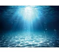 XMJJKUF 10x8ft Summer Under The Sea Photography Backdrop Blue Underwater World Sunshine Illumination VBS 2026 Decorations Background Ocean Mermaid Party Decor Photo Props Wallpaper