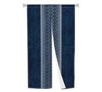 XMJJKUF Noren Japanese Doorway Curtain Long Type Japanese Window Treatment Splicing Wave, Royal Blue Hanging Door Tapestry Polyester for Ukiyoe Room Divider Kitchen Home Decor 33.5" Width x 47.2" Long