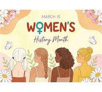 XMJJKUF Women's History Month Decorations Backdrop for Photography 10x7ft March Womens History Month Day Banner Classroom Home Party Decor Celebrate Female Event Supplies