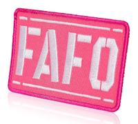 XMJY Pink Patches Iron On Discovery Funny Embroidered Memes Patch for Backpacks Dog Harness Army Vests Jackets Jeans