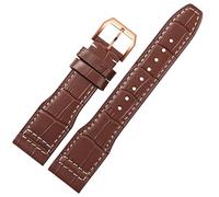 XMKT 22mm The Top Leather Watch Band For IWC IW326201 / IW377701 Big Pilot Series Genuine Leather Watch Strap(Antique Black)