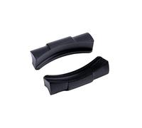XMKT 2pcs 20mm Curved End Link Endlink Just For Rolex Watchband For Submariner Watch Band Rubber Leather Strap Seamless Connection(Black)
