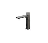 XMKT Brushed Gold Smart Sensor Basin Faucet, Touchless Infrared Hot & Cold Deck-Mounted Mixer Tap(Gray)