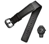 XMKT Cowhide Leather Watch Band for Dietrich OTC-AO1 OT-3 Strap black 24mm bracelet Stomata Cowhide black wristwatches(Black black)