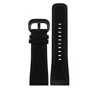 XMKT Genuine Leather strap for sevenfriday Watch Band Q203 M203 P1 P2 S2 M2 Q2 03 01 02 Brown blue 28mm cowhide watch strap(Black-black)