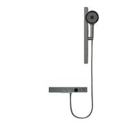 XMKT Wall-Mounted Bathtub Shower Set - Temperature Display & Ambient Light, Hot/Cold Mixer Faucet (Off-White)(Hot Cold Grey)