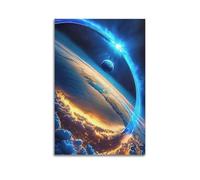 XMLCYD Modern Wall Art, Astronomical Landscape Art, Science Fiction Poster Decorative Painting Canvas Wall Posters And Art Picture Print Modern Family Bedroom Decor Posters 24x36inch(60x90cm)