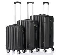 XMLYEC 3 Pcs Suitcase Lightweight ABS Carry-on Hand Luggage 4 Spinner Wheels Trolley Case