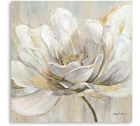 XMMPOT White Magnolia Livingroom Wall Art Magnolia Art for Bedroom,Living Room,Kitchen,Office(24"X24"X1 Panel)
