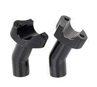 XMMT 2Pcs Black 3.5" Tall Pullback Handlebar Risers For Harley Dyna Street bob Softail Night Train FXSTB Fatboy