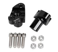 XMMT Black 1 Inch Motorcycle Handlebar Risers, Aluminum Alloy Motorcycles 2" Height Increase Riser, Compatible with Harley Sportster Softail Dyna V-Rod