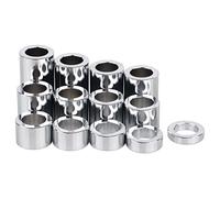 XMMT Chrome 13PCS Wheel Axle Spacer Kit I.D. 3/4" (0.75) - O.D. 1-1/8" (1.125) CNC Aluminum Compatible with Harley Bobbers Choppers Dyna Softail Touring Electra Glide Sportster 883 1200